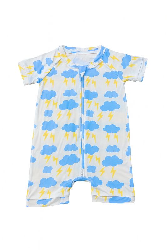 Gentle Thunder Bamboo Short Sleeve Zip Up Onesie