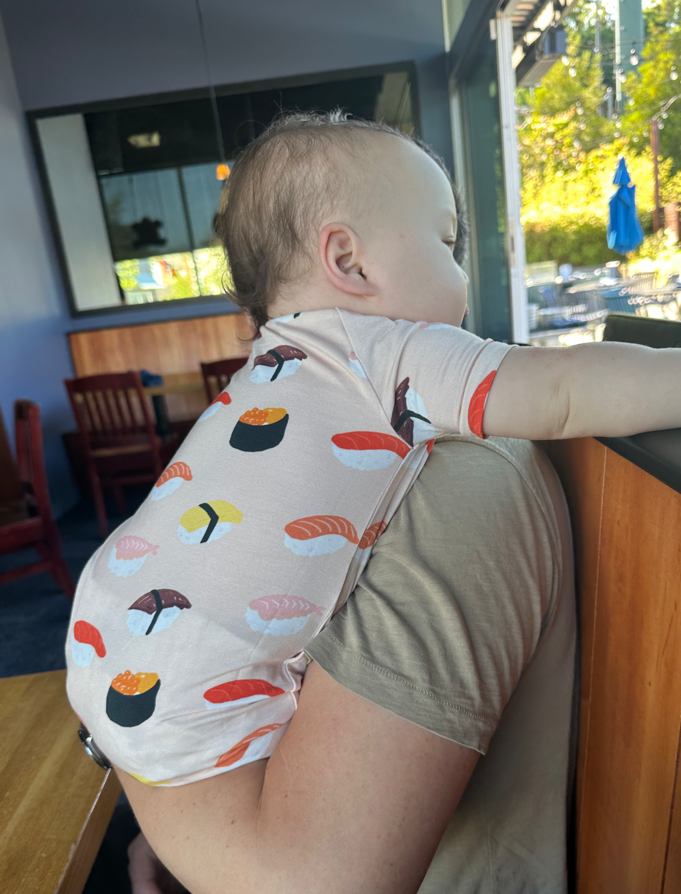 Sushi Lover Bamboo Short Sleeve Zip Up Onesie